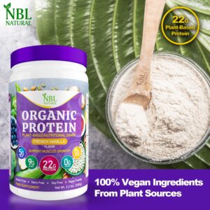Plant Based Organic Protein Creamy Chocolate Vanilla Powder - Image 5