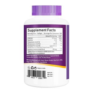 NBL Natural, Super Primrose 1300 mg with Naturally Occurring GLA (Gamma-Linolenic Acid), Women’s Health & Skin Health, 120 Softgels - Image 3