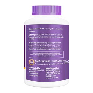 NBL Natural, Super Primrose 1300 mg with Naturally Occurring GLA (Gamma-Linolenic Acid), Women’s Health & Skin Health, 120 Softgels - Image 4