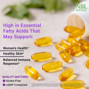 NBL Natural, Super Primrose 1300 mg with Naturally Occurring GLA (Gamma-Linolenic Acid), Women’s Health & Skin Health, 120 Softgels - Image 8